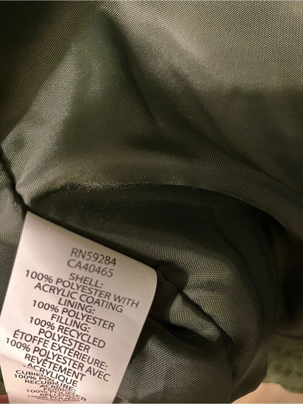 The Children’s Place Olive Green Unisex Puffer Jacket Size 18 XXXL